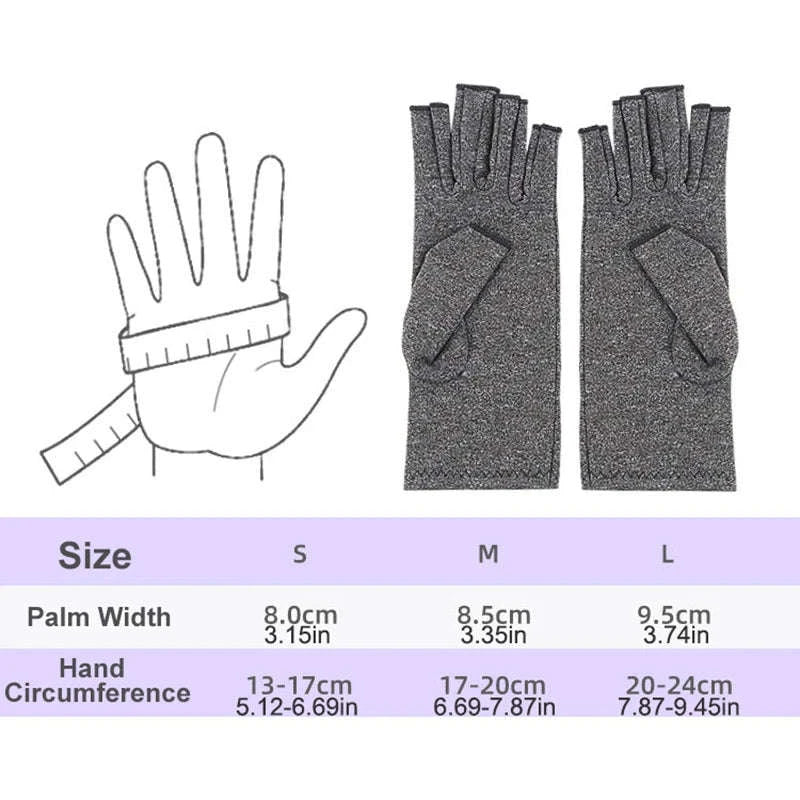 Fingerless Compression Gloves — 1 Pair Breathable Support-purple / S
