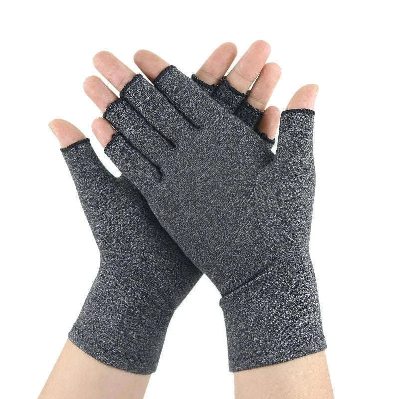 Fingerless Compression Gloves for Hand Support, 1 Pair-purple / S