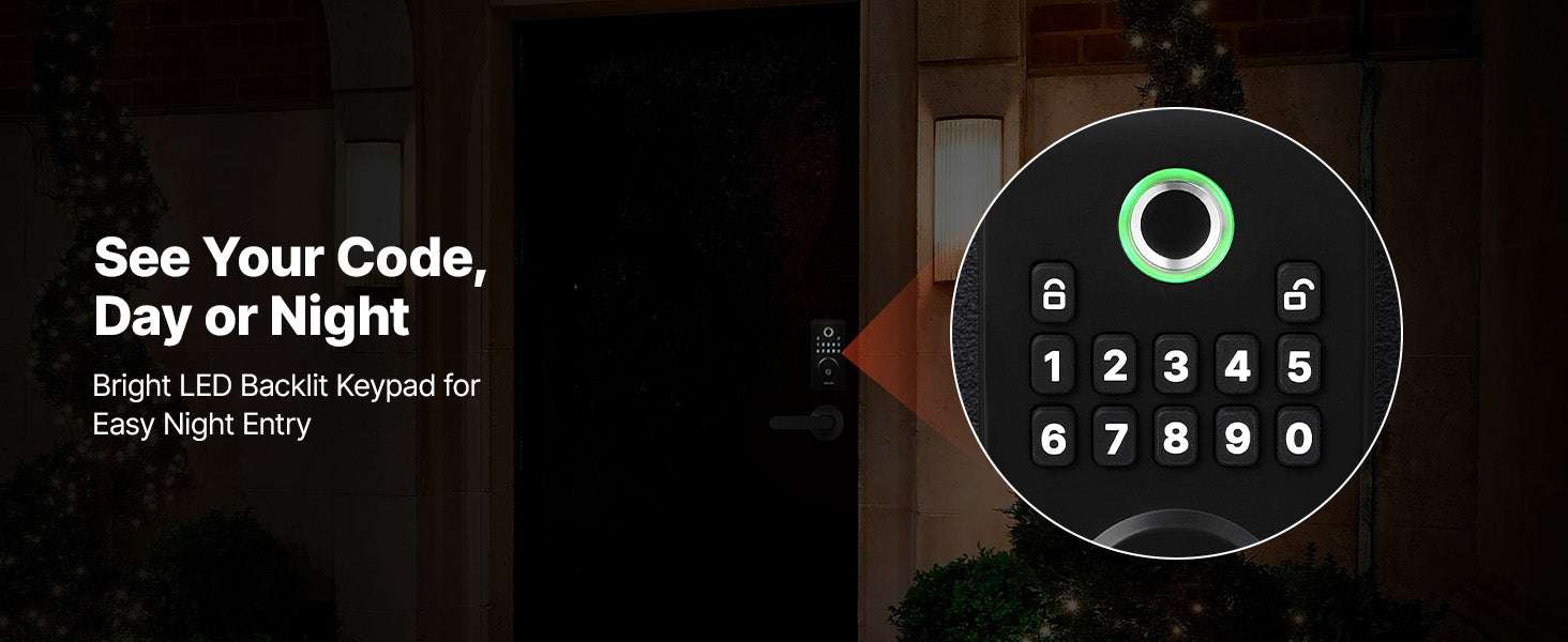 Fingerprint Door Lock Keyless Entry Deadbolt with Handle-Silver Type A / United States