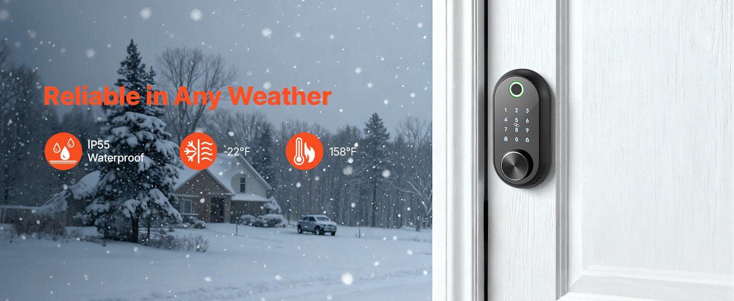 Fingerprint Door Lock with Keypad Auto Lock & Anti-Peek Security-Panel TypeA / United States