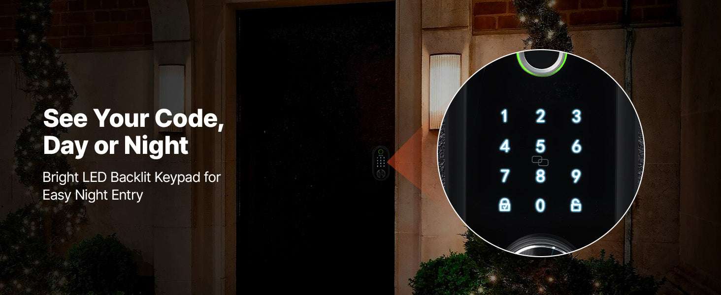 Fingerprint Door Lock with Keypad Auto Lock & Anti-Peek Security-Panel TypeA / United States