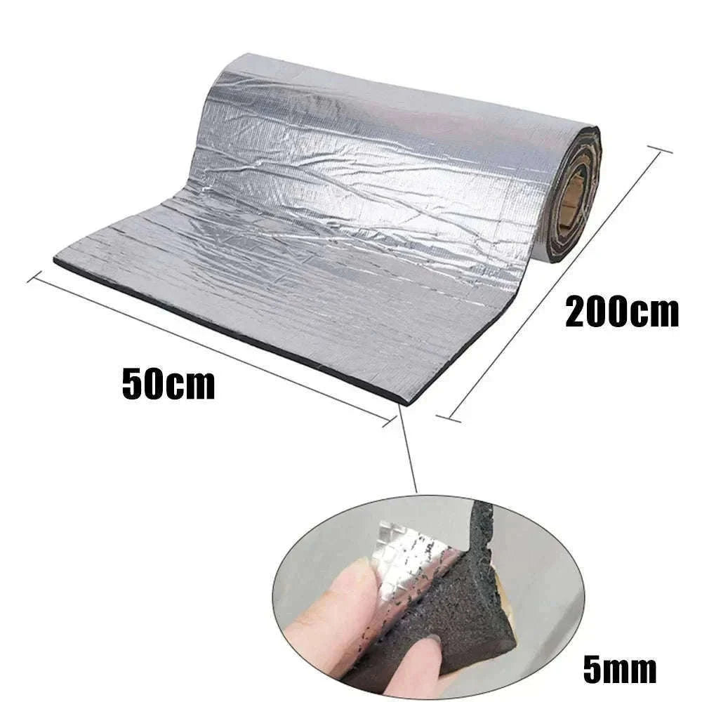 Fireproof Heat and Sound Insulation Mat 200x50cm for Car-50cmx200cmx10mm