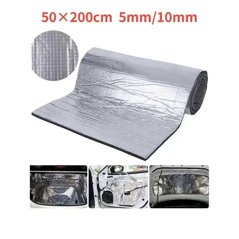 Fireproof Heat and Sound Insulation Mat 200x50cm for Car-50cmx200cmx10mm