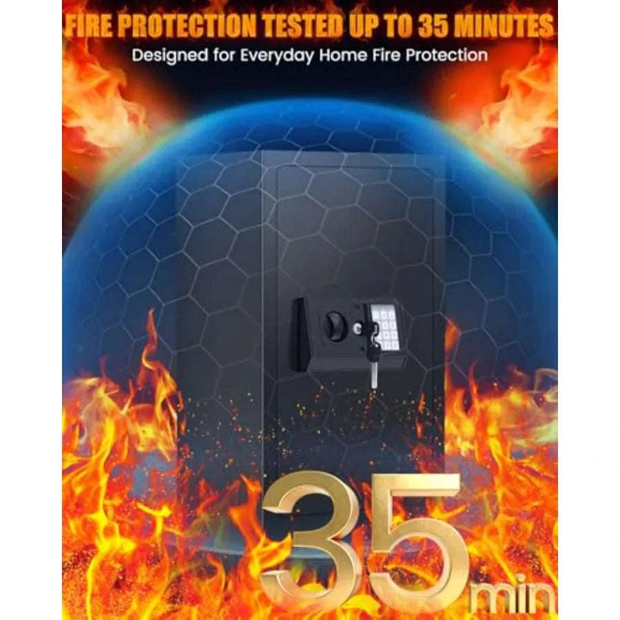 Fireproof Safe 7.5 Cu Ft Digital Keypad Safe for Home Use-United States / Black