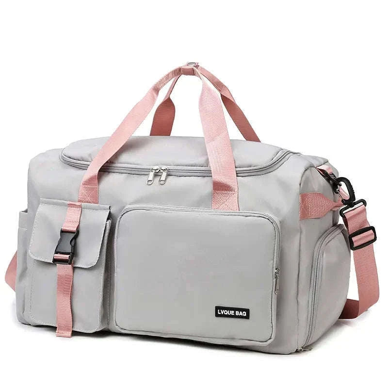 Fitness Duffel Bag for Women with Shoe and Wet Pockets-GN