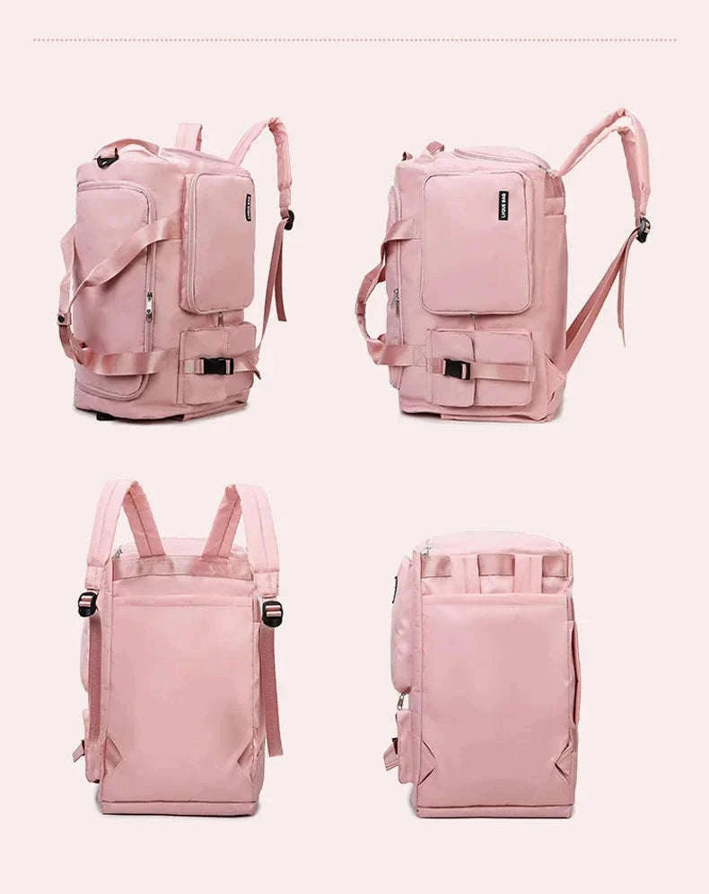 Fitness Duffel Bag for Women with Shoe and Wet Pockets-GN