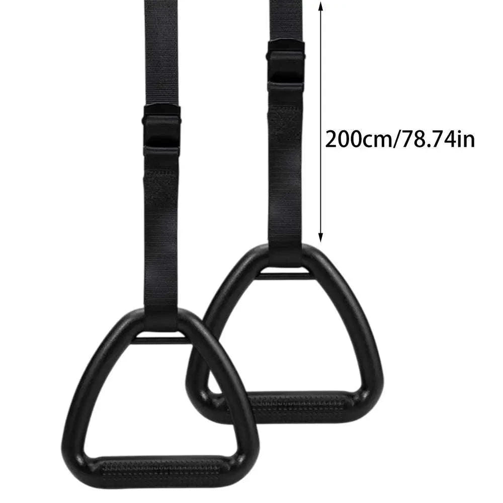 Fitness Gymnastic Rings With Adjustable Straps for Strength Training-1M
