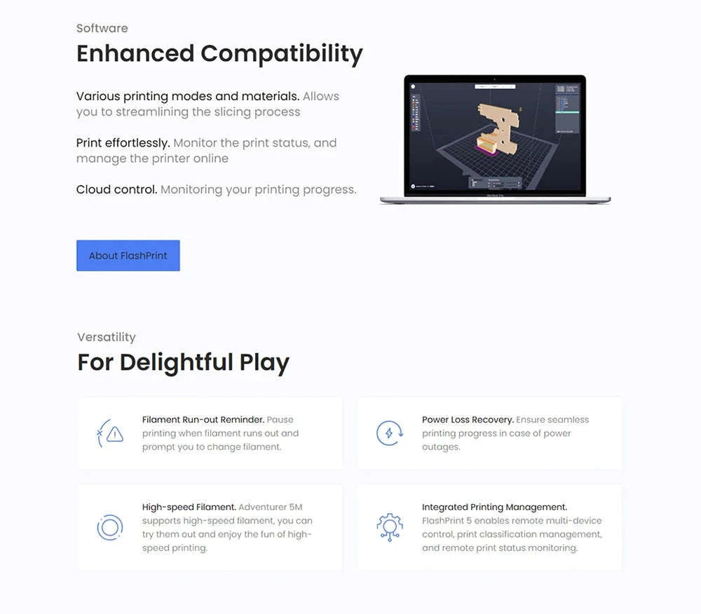 Flashforge Adventurer 5M 3D Printer High-Speed Auto-Leveling-Adventurer 5M / United States