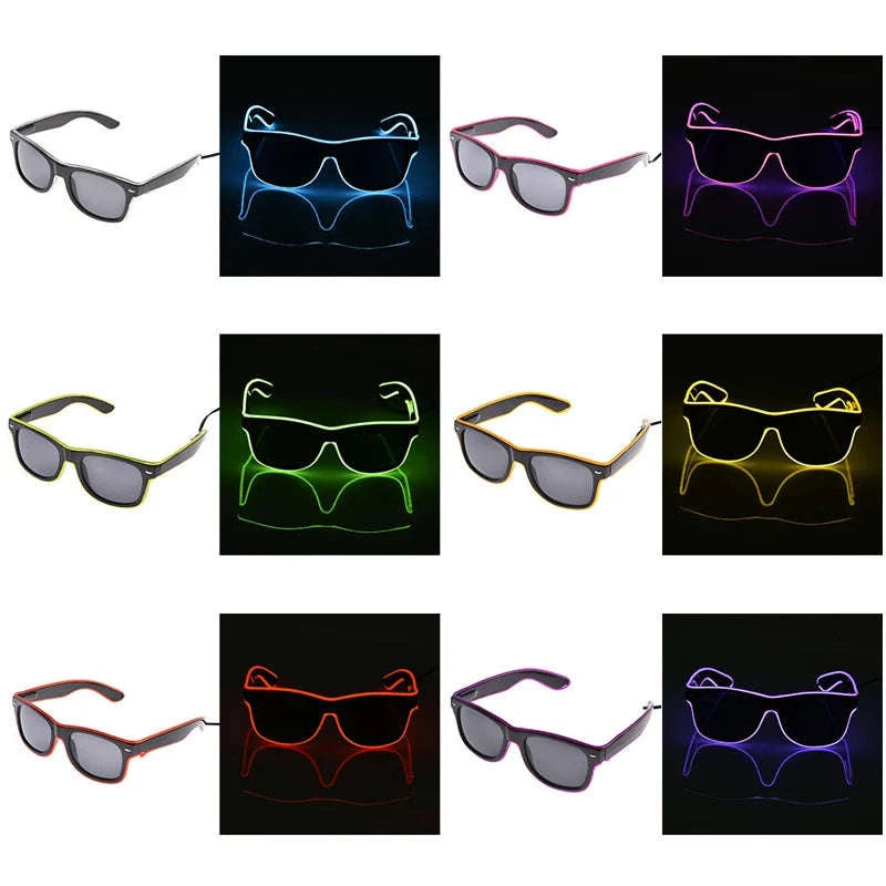 Flashing LED Party Glasses for Raves & Festivals-Pink / L