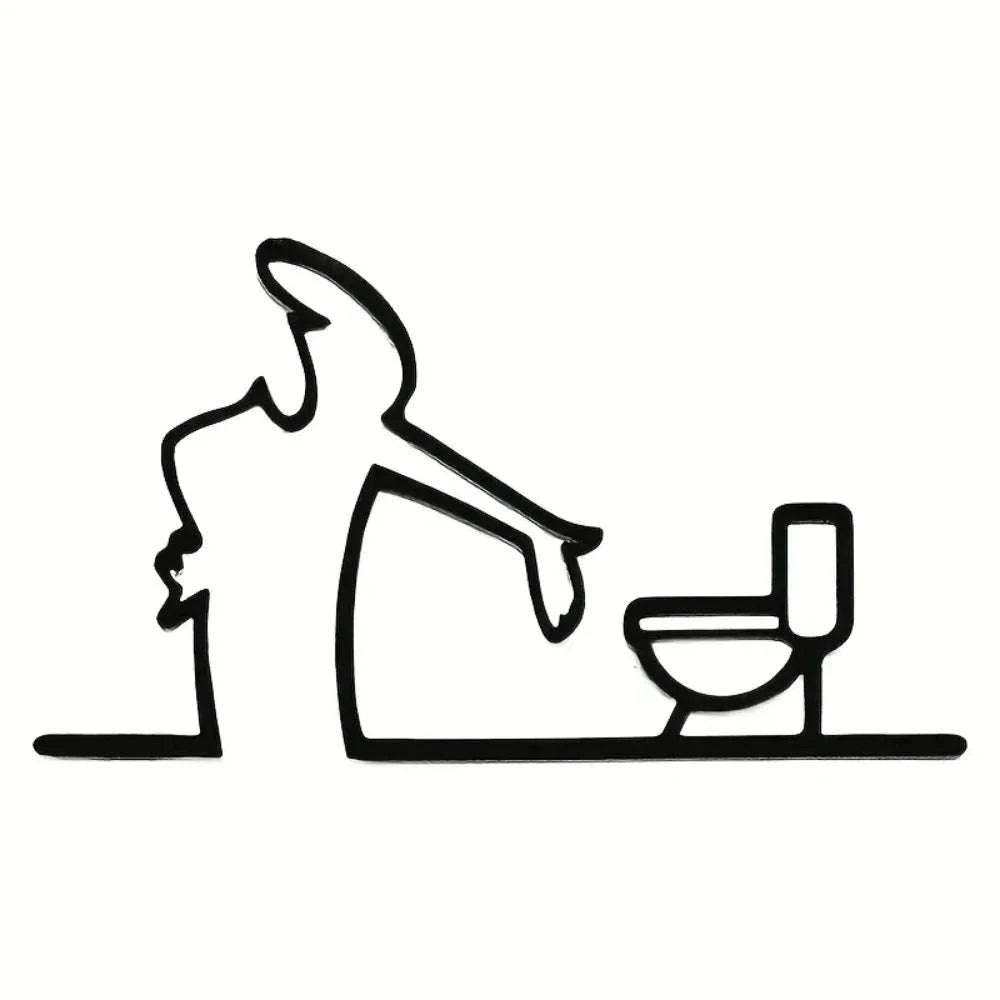 Flat, High-Quality Flat -with holes, Black Frame Modern Home Decor for Bathroom - Easy to Install Wall Art-black / China Mainland