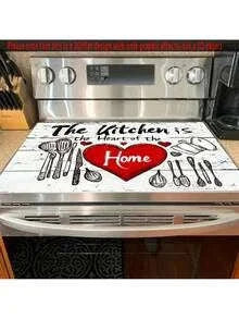 Flat Stove Cover Mat with Tree Design Rubber Kitchen Protector-1pc-B / United States