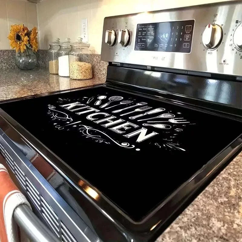 Flat Stove Cover Mat with Tree Design Rubber Kitchen Protector-1pc-B / United States
