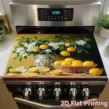 Flat Stove Cover Mat with Tree Design Rubber Kitchen Protector-1pc-B / United States