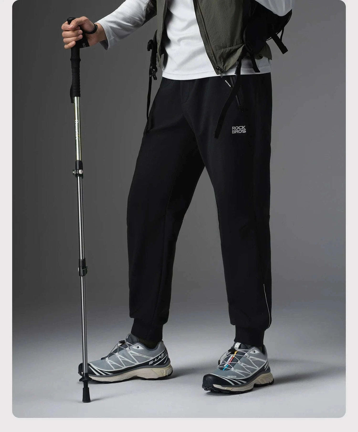 Fleece-Lined Windproof Outdoor Pants with Drawstring Fit-20420004 / Asian XXL(EUR XL)