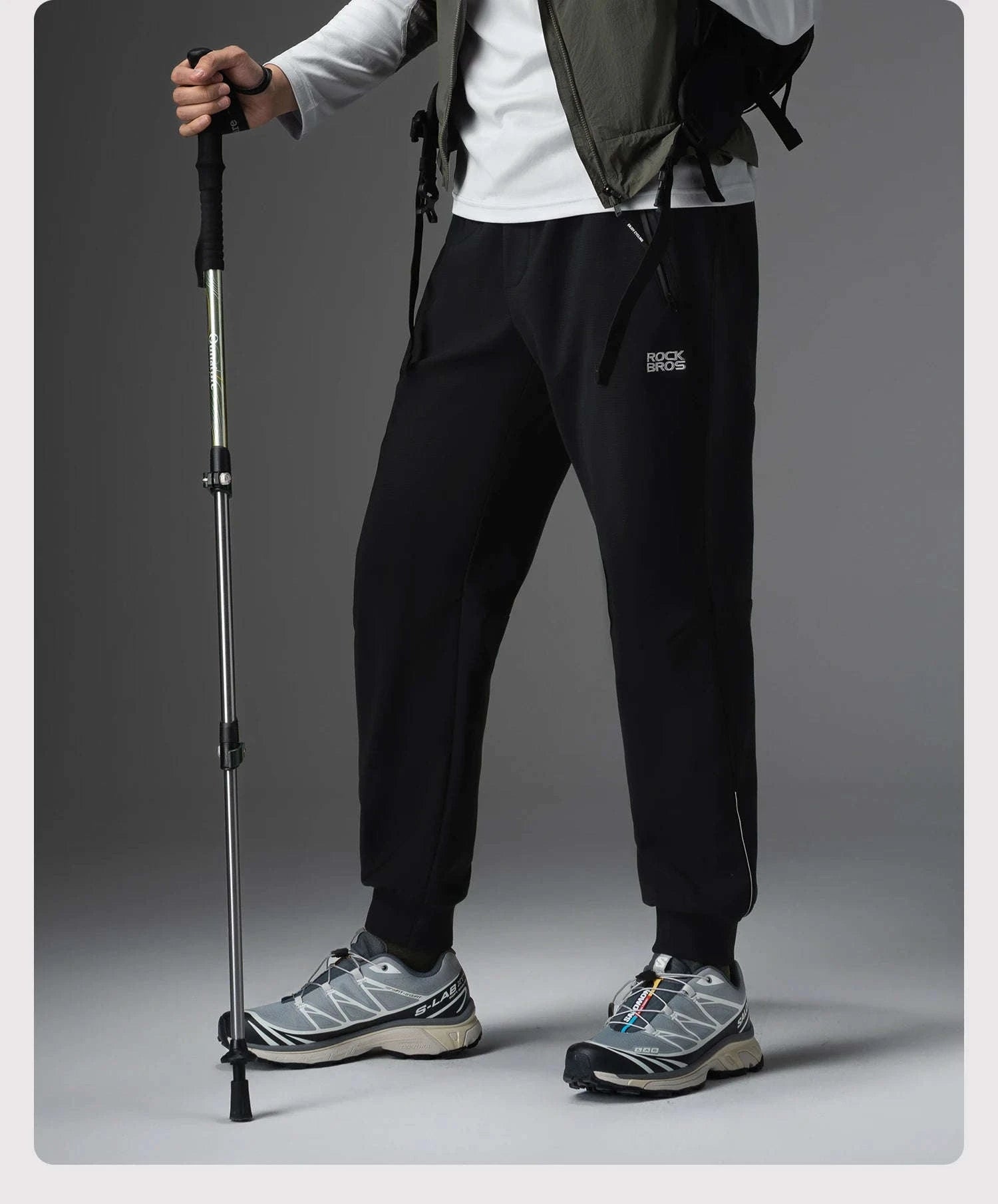 Fleece-Lined Windproof Outdoor Pants with Drawstring Fit-20420004 / Asian XXL(EUR XL)