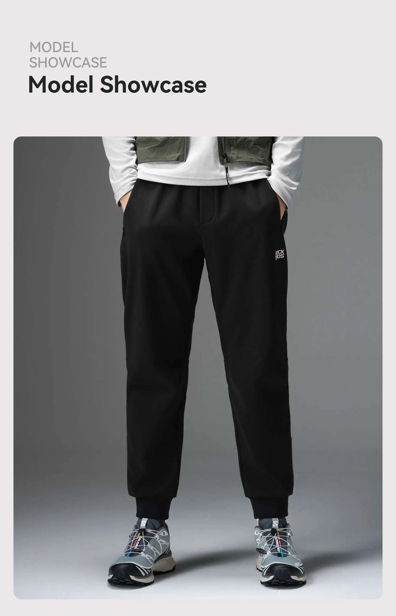 Fleece-Lined Windproof Outdoor Pants with Drawstring Fit-20420004 / Asian XXL(EUR XL)