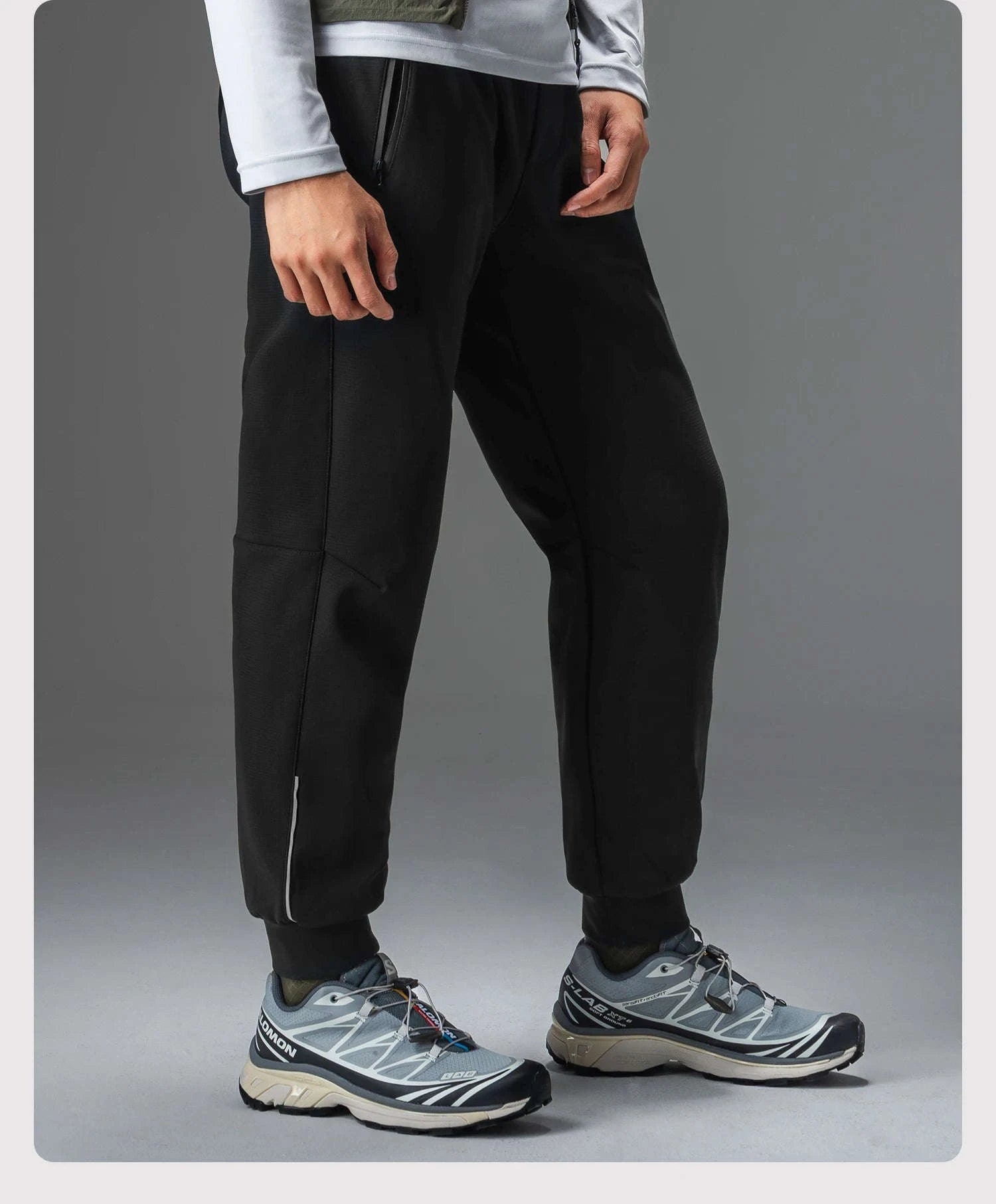 Fleece-Lined Windproof Outdoor Pants with Drawstring Fit-20420004 / Asian XXL(EUR XL)