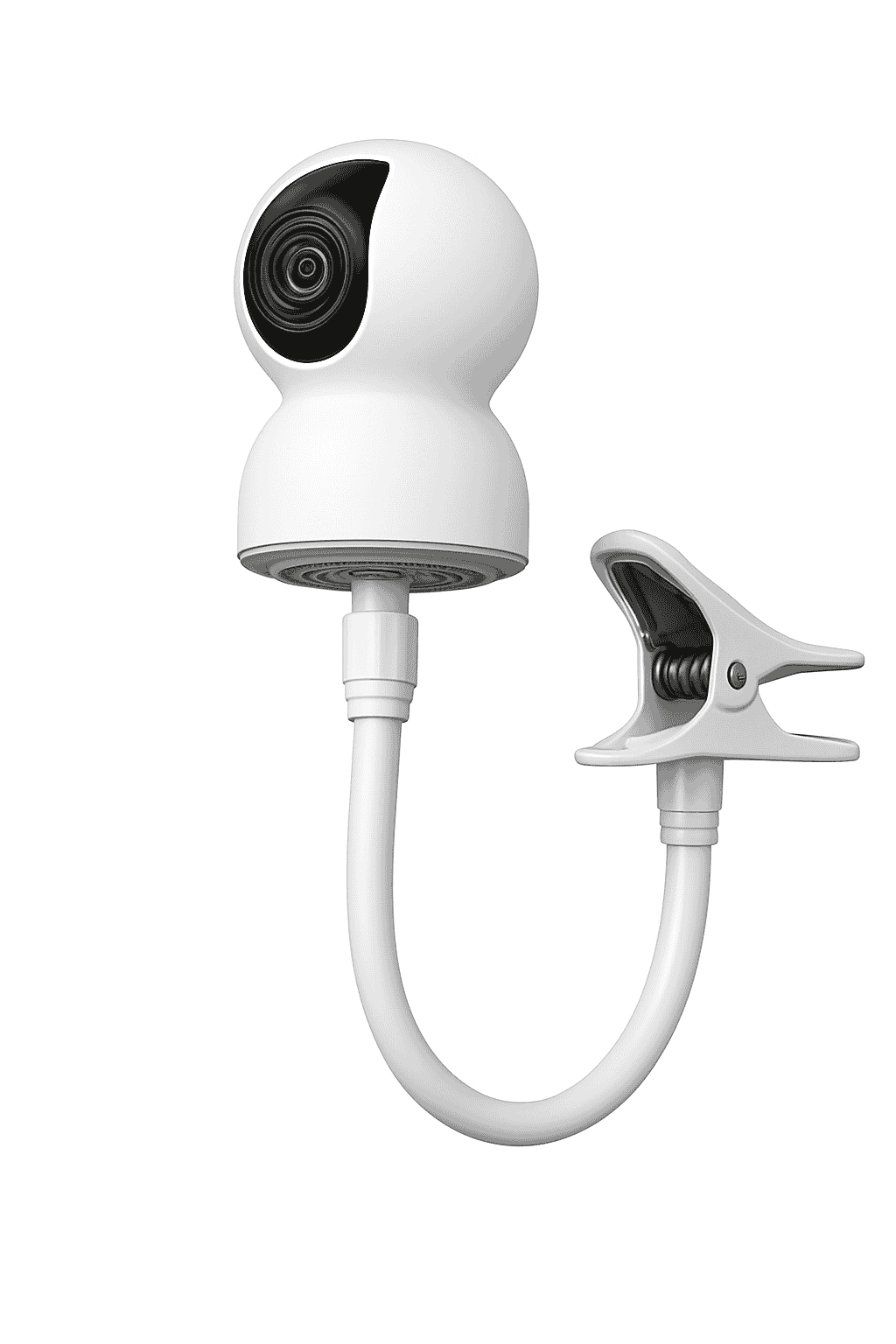 Flexible Baby Monitor Clip Stand for 1/4 Inch Screw Devices-Black - 25cm