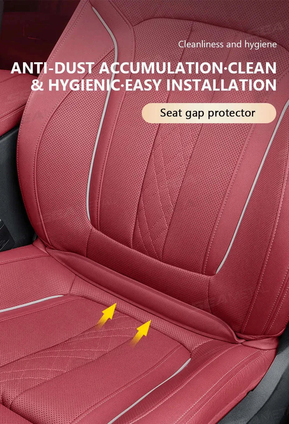 Flexible Car Seat Gap Filler PU Universal-Black 1pc