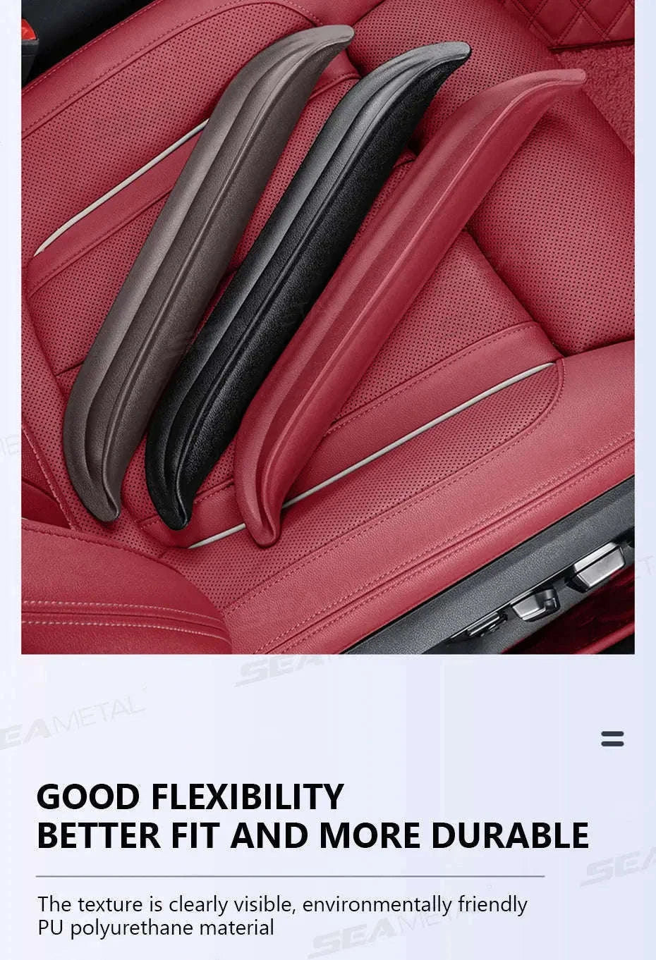 Flexible Car Seat Gap Filler PU Universal-Black 1pc