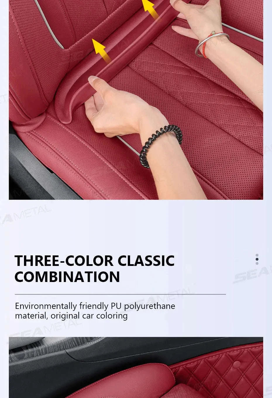 Flexible Car Seat Gap Filler PU Universal-Black 1pc