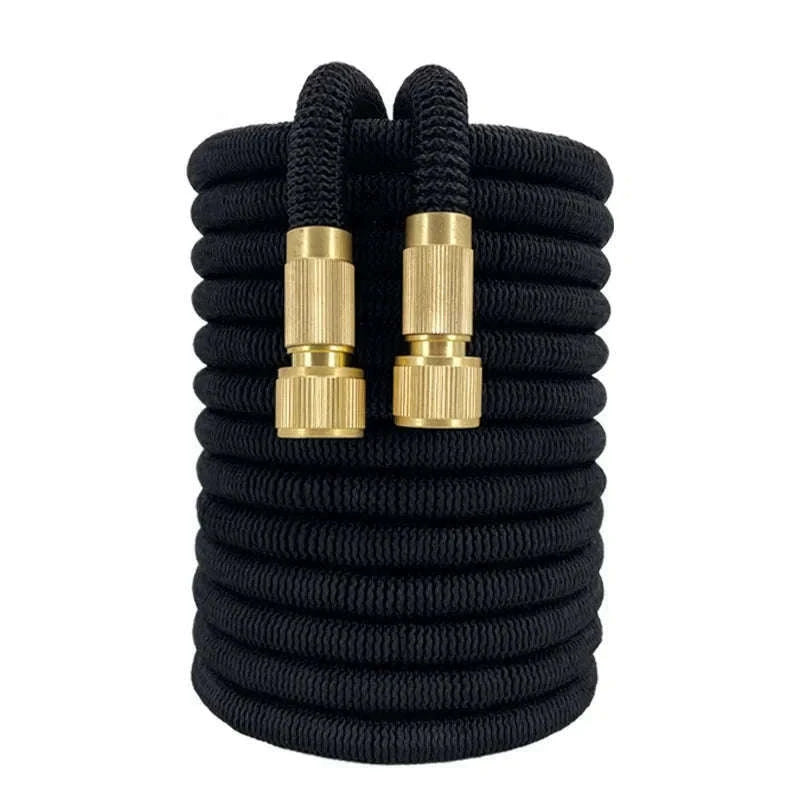 Flexible Garden Hose with High-Pressure Nozzle-lake blue / 1/2'' / 75ft