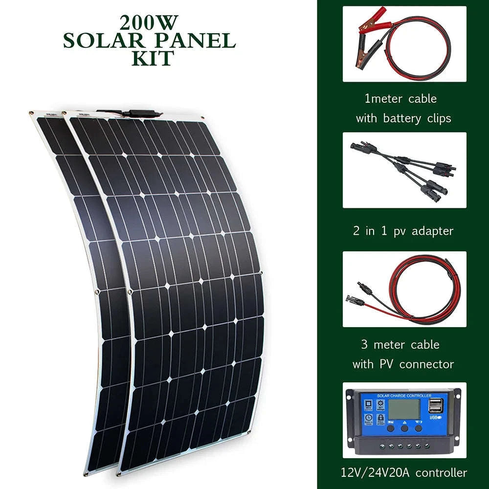 Flexible Solar Panel Kit 100W–300W-ETFE 100W panel / CHINA