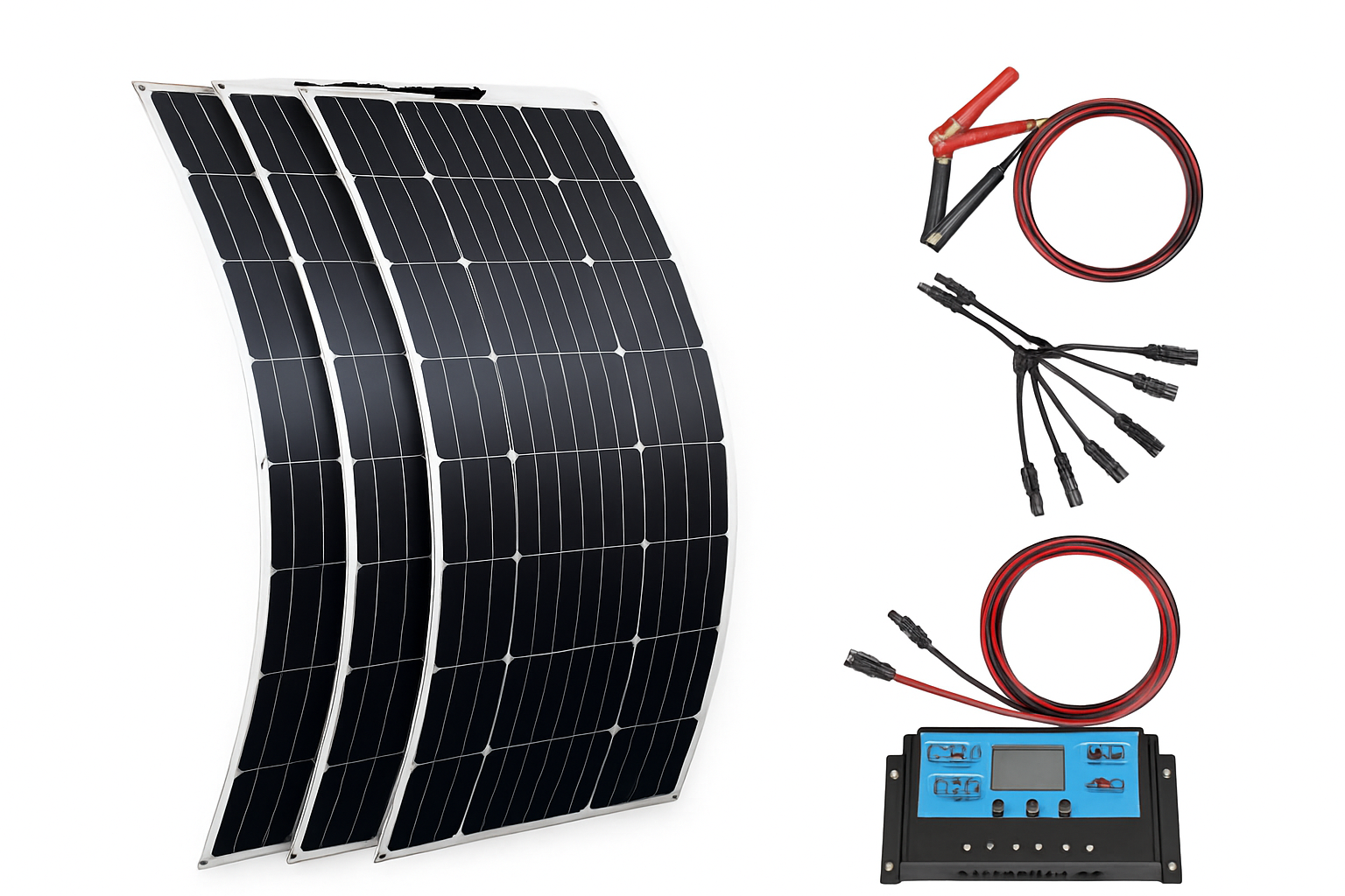 Flexibelt solpanelpaket 100W–300W för off-grid-ström
