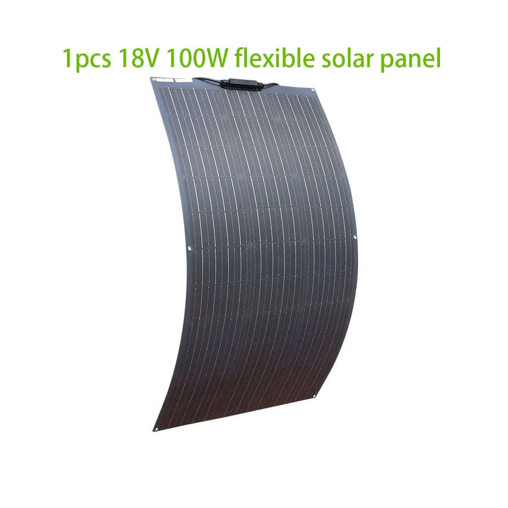 Flexible Solar Panel Kit for 12V 24V Battery-2pcs 100w only / China Mainland