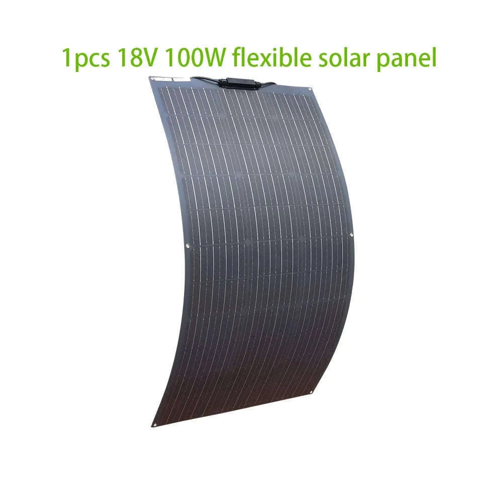 Flexible Solar Panel Kit for 12V 24V Battery-2pcs 100w only / China Mainland