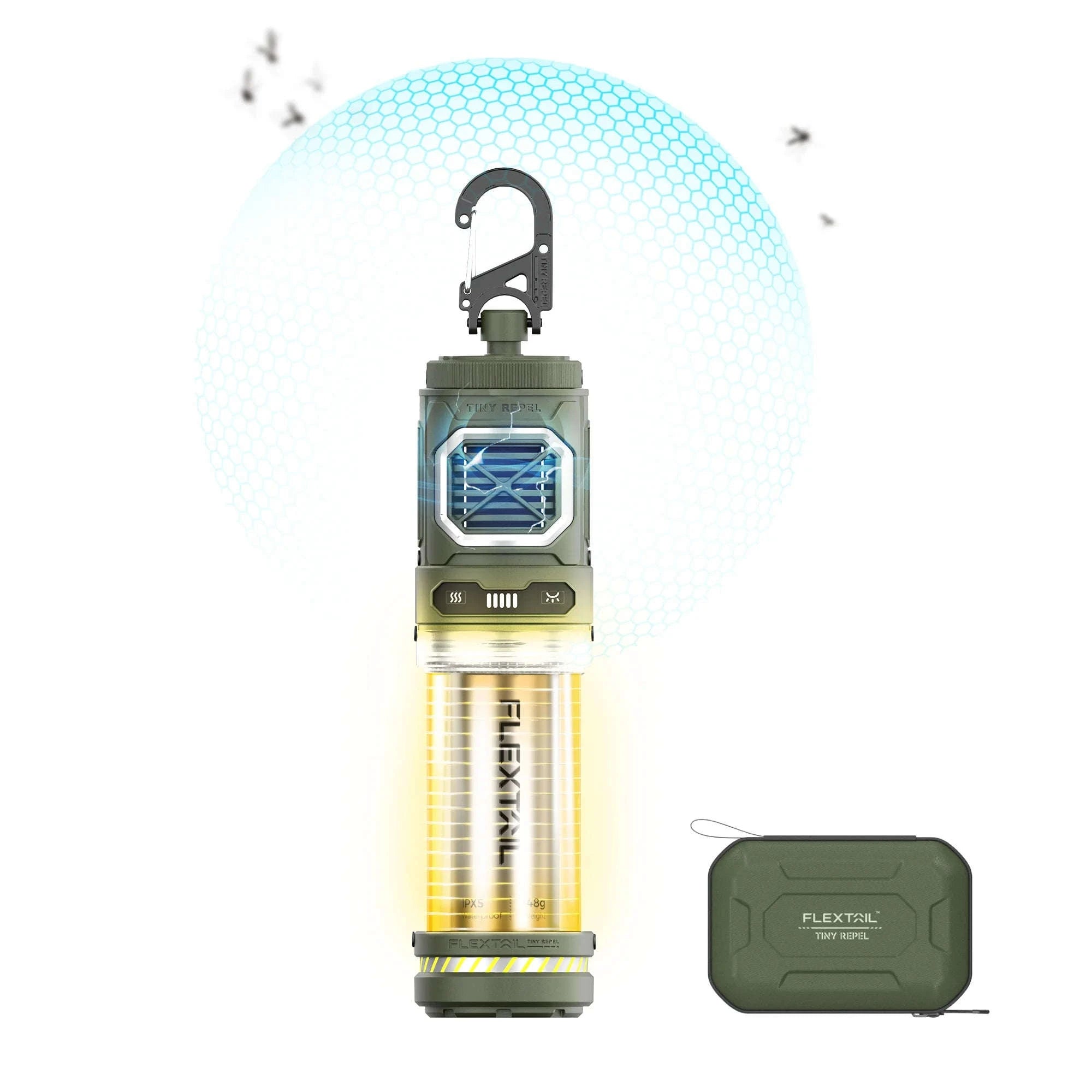 Flextail Tiny Repeller with Camping Light & Rechargeable Battery-Green