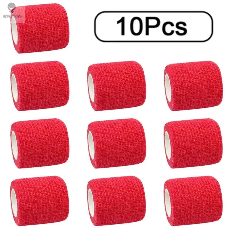 FlexWrap Pro Athletic Tape 10 Rolls Self‑Adhesive Elastic Wrap-8-Pink / 5cmX4.8m-10Pcs