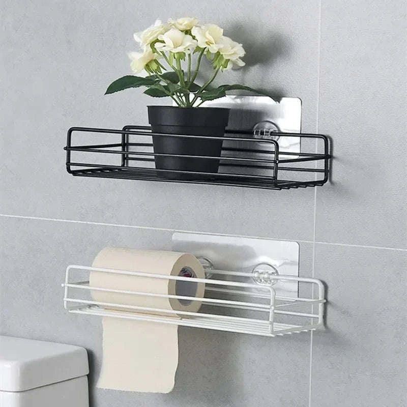 Floating Wall Shelf Organizer-Black rectangle