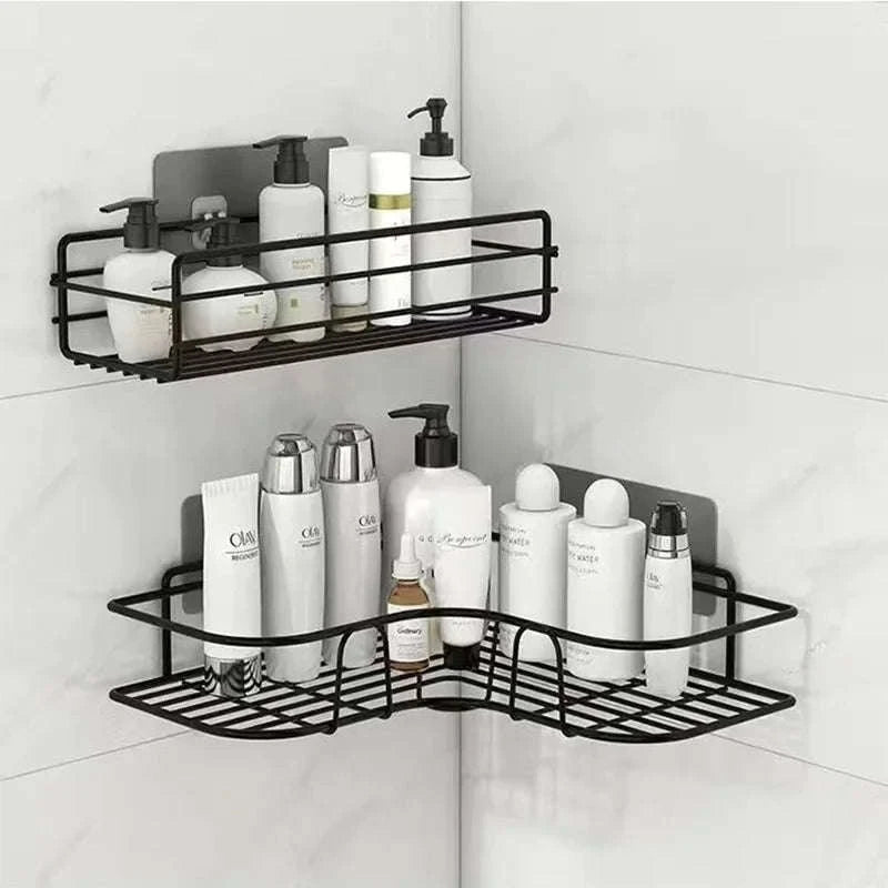 Floating Wall Shelf Organizer-Black rectangle