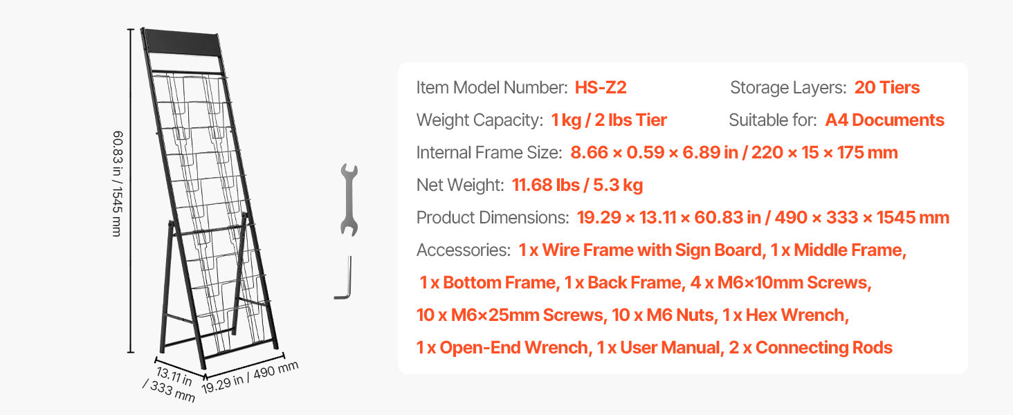 SucceBuy Brochure Display Rack Magazine Literature Display Stand Movable Floor Standing Magazine Rack Newspaper Catalog Holders