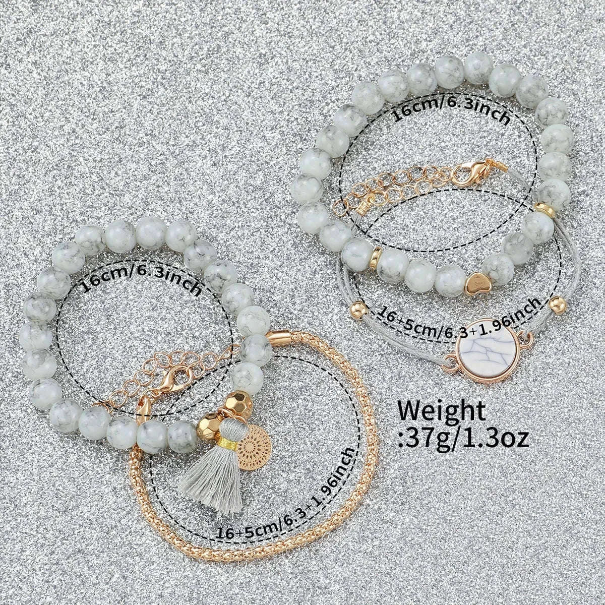Floral Rhinestone Women's Watch Set with Leather Band-2PCS B No Box