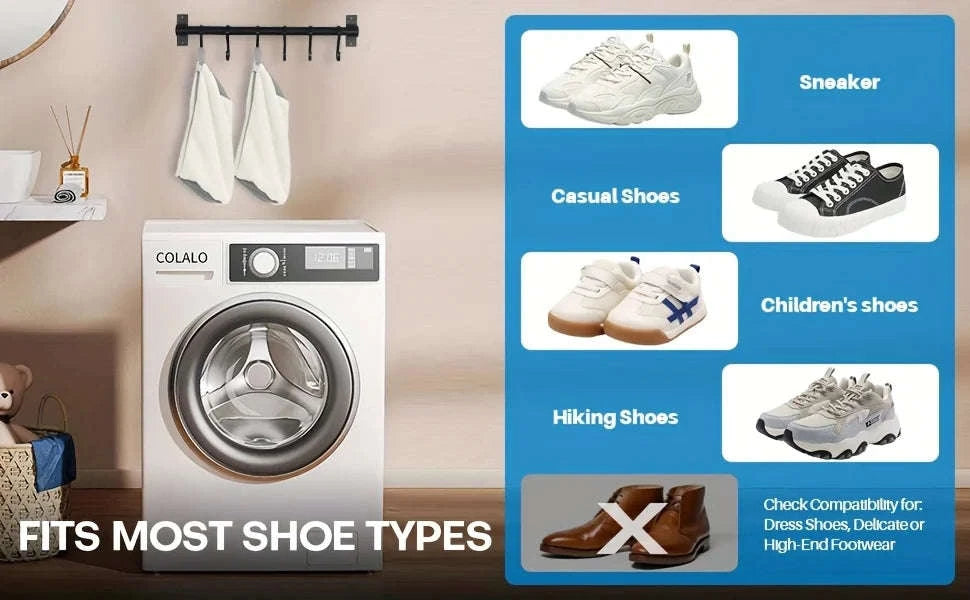 Fluffy Fiber 360° Surround Cleaning Shoe Washing Bag-WHITE 1pc