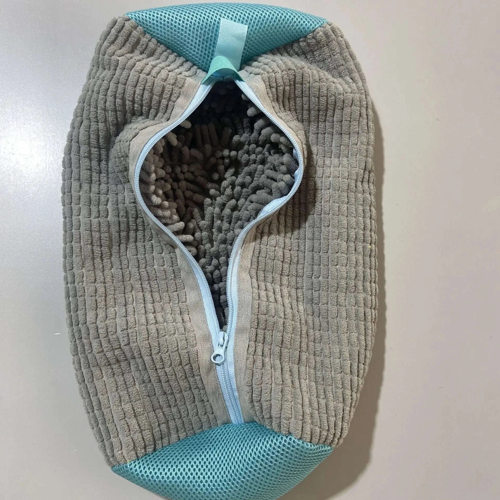 Fluffy Fiber 360° Surround Cleaning Shoe Washing Bag-WHITE 1pc