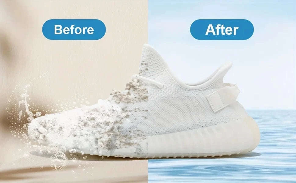 Fluffy Fiber 360° Surround Cleaning Shoe Washing Bag-WHITE 1pc