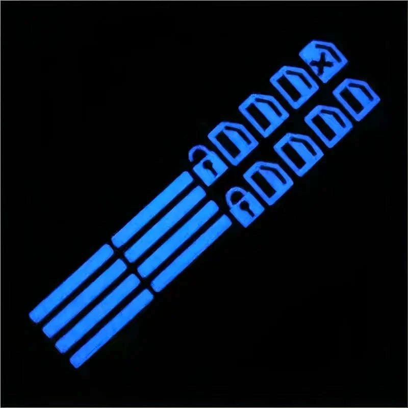 Fluorescent Car Button Stickers | Glow In The Dark Decals-Fluorescent orange
