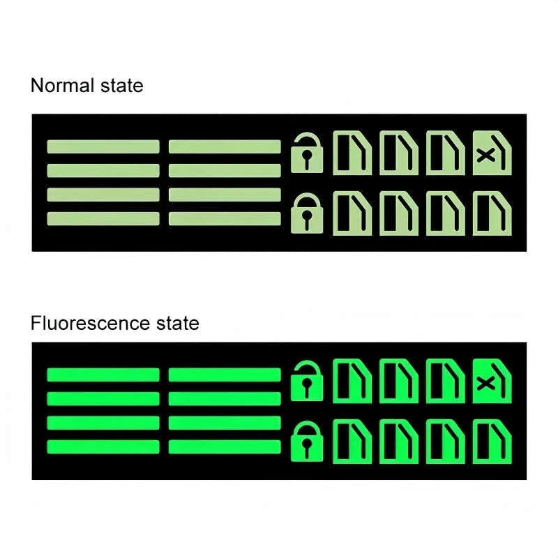 Fluorescent Car Button Stickers | Glow In The Dark Decals-Fluorescent orange