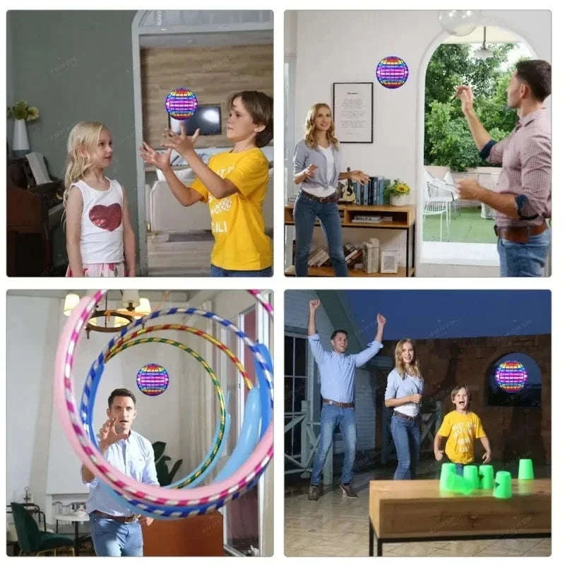 Flying Ball Hand‑Controlled LED Cosmic Globe Toy-Red