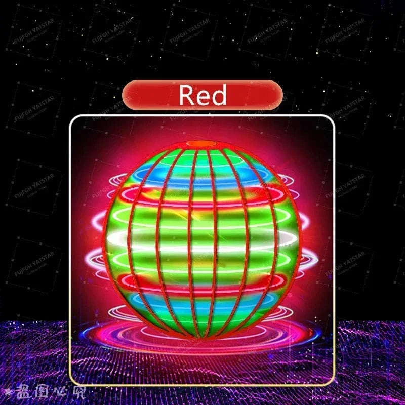 Flying Ball Hand‑Controlled LED Cosmic Globe Toy-Red