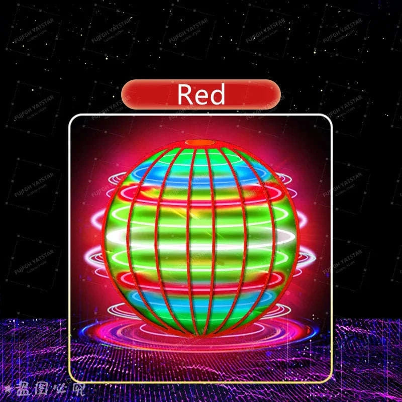 Flying Ball Hand‑Controlled LED Cosmic Globe Toy-Red
