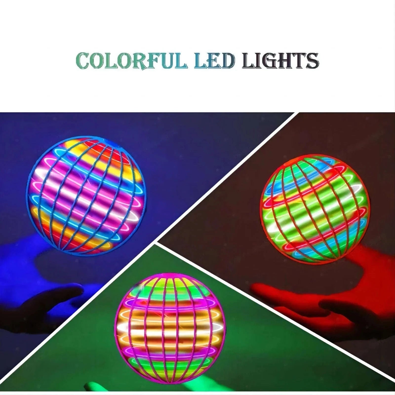 Flying Ball Hand‑Controlled LED Cosmic Globe Toy-Red