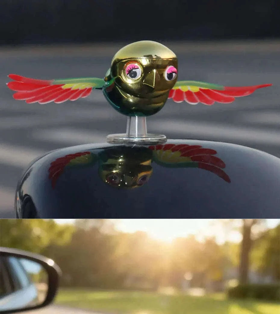 Flying Bird Car Ornament Rearview Mirror Decor-Red wing