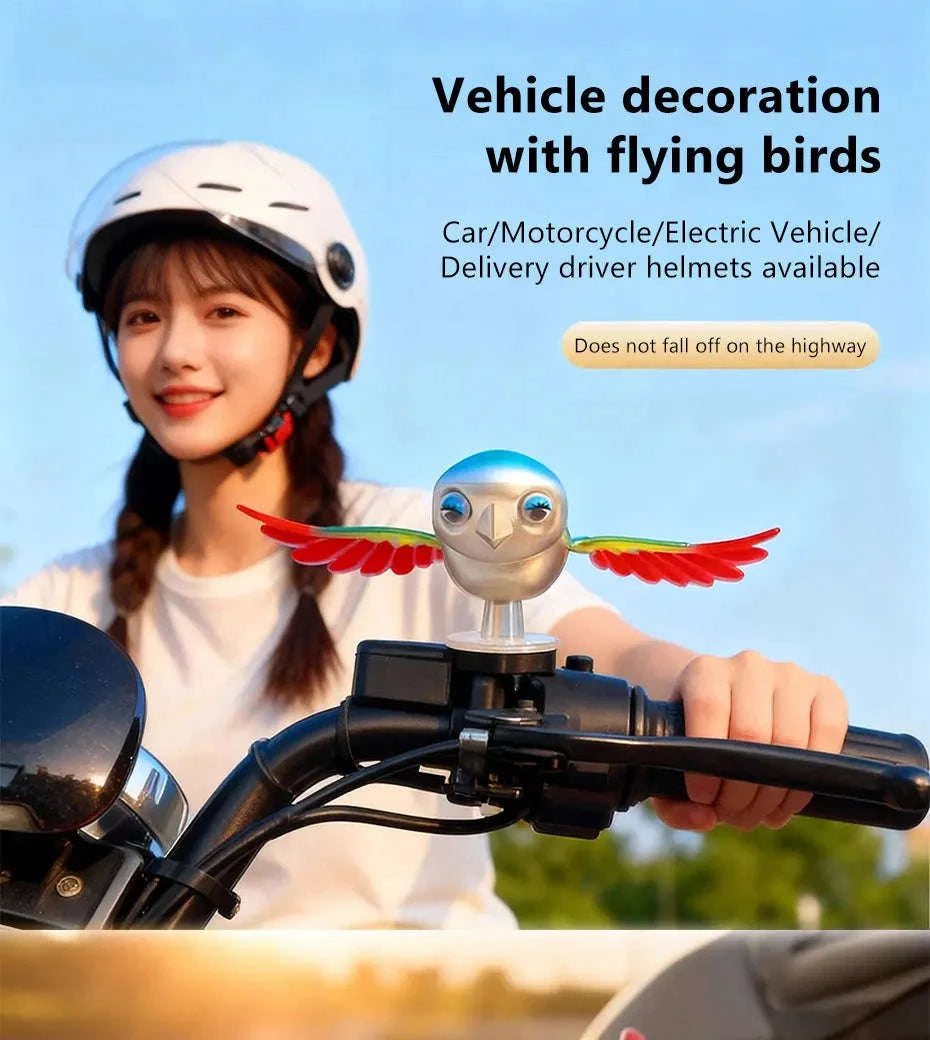 Flying Bird Car Ornament Rearview Mirror Decor-Red wing