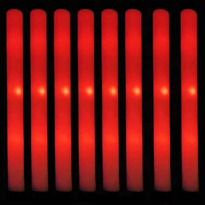 Foam Glow Sticks 30-Pack LED Flashing Batons-30Pcs MIX COLOR