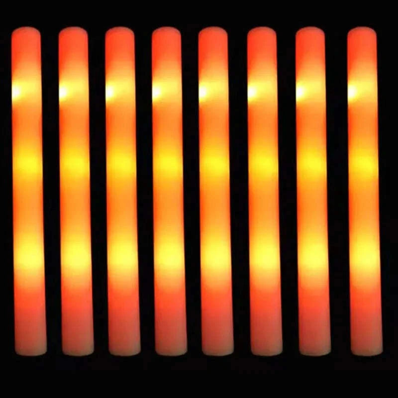 Foam Glow Sticks 30-Pack LED Flashing Batons-30Pcs MIX COLOR