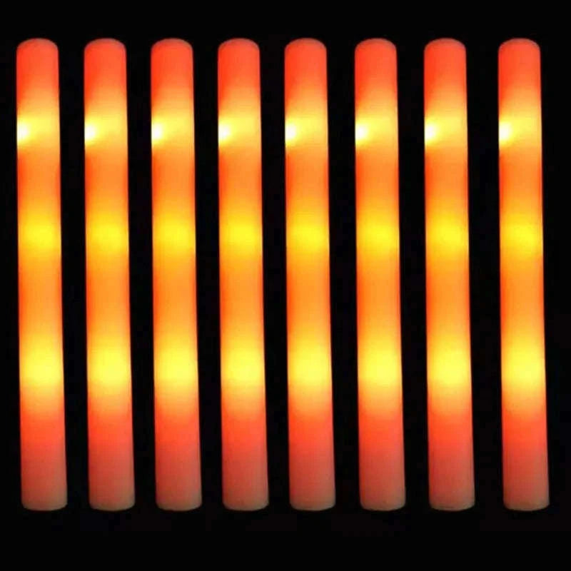 Foam Glow Sticks 30-Pack LED Flashing Batons-30Pcs MIX COLOR
